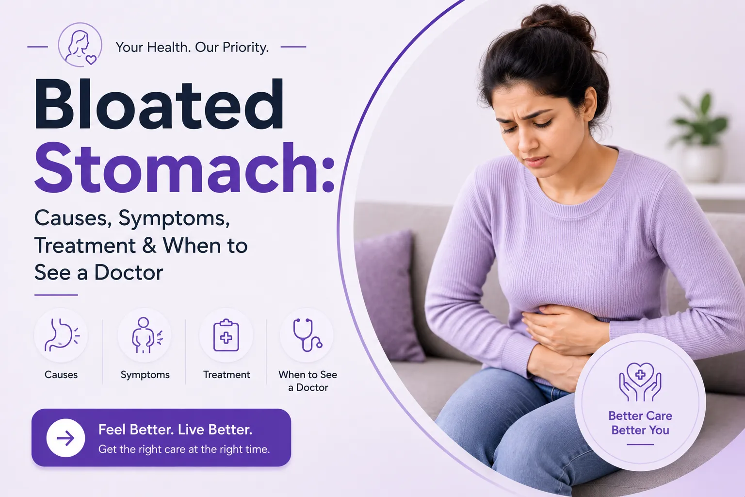 Bloated Stomach: Causes, Symptoms, Treatment & When to Worry