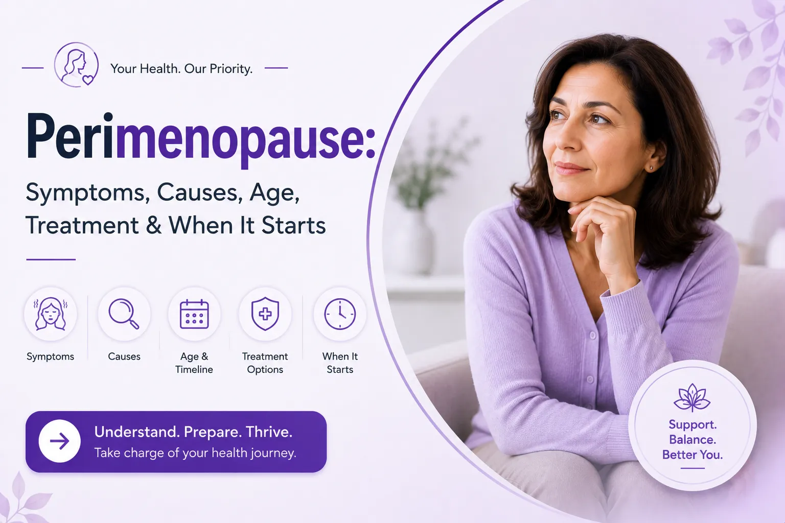 Perimenopause: Symptoms, Causes, Age, Treatment & When It Starts