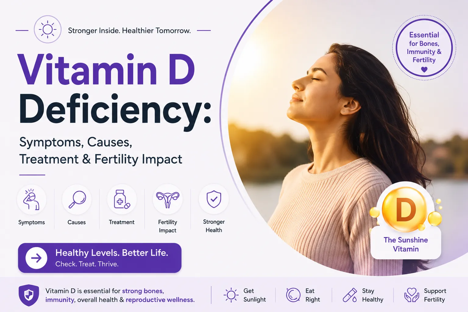 Vitamin D Deficiency: Symptoms, Causes, Treatment & Fertility Impact