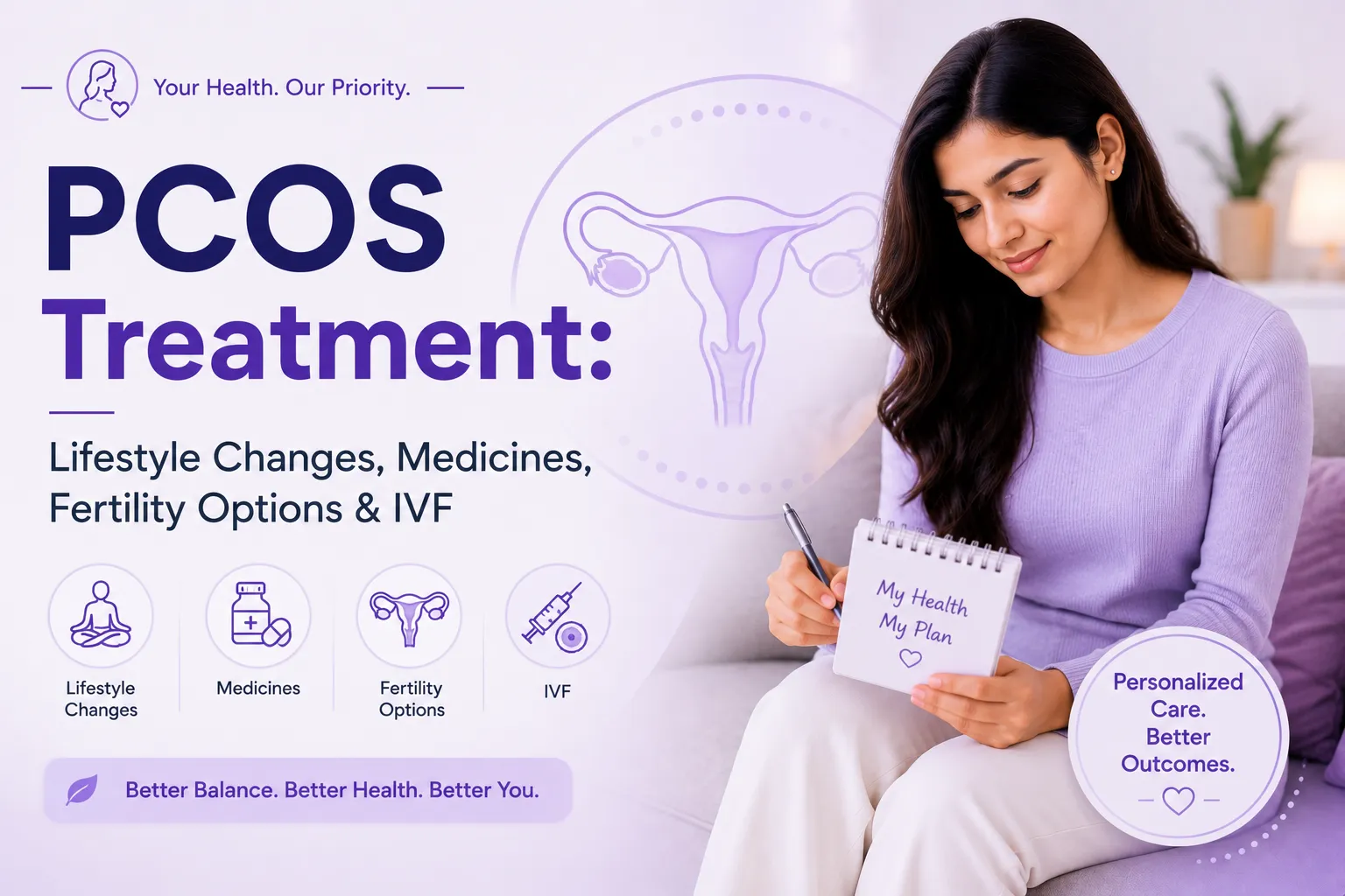 PCOS Treatment: Lifestyle Changes, Medicines, Fertility Options & IVF